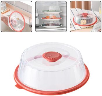 Vacuüm Luchtdichte Voedsel Behoud Sealer Cover Fruit Groente Kom Schotel Deksel Magnetron Stapelbaar Bpa Gratis rood
