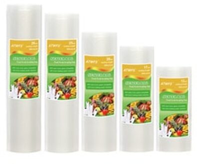 Vacuüm Plastic Zak Opslag Thuis Vacuüm Sealer Voedsel Zakken 12 + 17 + 20 + 25 + 28Cm * 500Cm 5 Rolls/Lot Vacuüm Verpakking Rolls