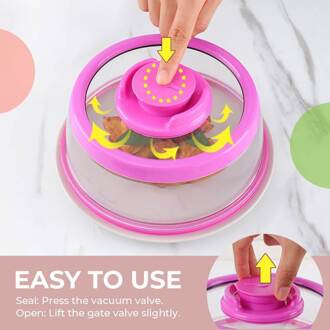 Vacuüm Voedsel Sealer Silicone Stretch Deksels Kom Pot Deksel Siliconen Cover Pan Koken Voedsel Verse Kom Cover Vacuüm Voedsel Sealer cover roze