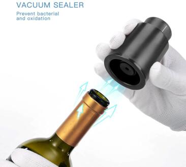 Vacuüm Wijnfles Stopper Wine Stopper Met Tijd Schaal Geheugen Wijn Stop Push Stijl Bar Gereedschap Bar Wijn Kurk type1
