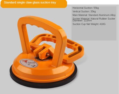 Vacuüm Zuignap Glas Lifter Krachtige Glazen Tegel Carrier Gripper Sucker Plaat Voor Glas Tegels Spiegel Graniet Lifting Tool standaard- 1 hoofd