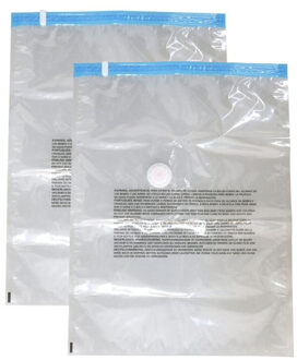 Vacuumzakken voor kleding/textiel - Vacuum opbergzakken - 4x stuks - transparant - 80 x 100 cm