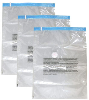 Vacuumzakken voor kleding/textiel - Vacuum opbergzakken - 6x stuks - transparant - 60 x 80 cm