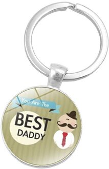 Vaderdag I Love Dad Sleutelhanger Super Papa Sleutelhanger Ring Houder Metalen Liefde Papa Vader Festival best daddy