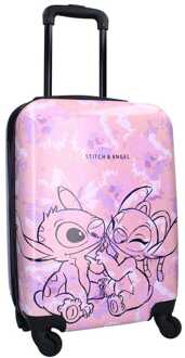 Vadobag Lilo & Stitch Trolley Suitcase Ohana Forever pink 46 cm
