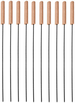 VAGGAN BBQ spiezen - 10x stuks - metaal - 48 cm - vleespennen voor vlees - barbecue accessoires