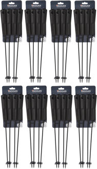 VAGGAN BBQ spiezen - 32x stuks - RVS - 40 cm - vleespennen voor vlees - barbecue accessoires