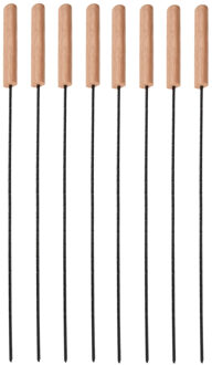 VAGGAN BBQ spiezen - 8x stuks - metaal - 48 cm - vleespennen voor vlees - barbecue accessoires
