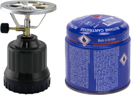 Vakantie kook set - camping kookstel 1 pit - incl. gas navulling - priktank - 190 gram