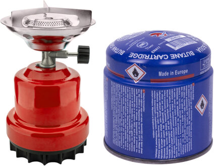 Vakantie kook set - camping kookstel 1 pit - incl. gas navulling - priktank - 190 gram