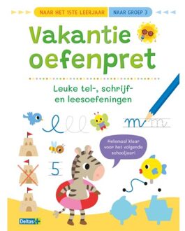 Vakantie Oefenpret - Leuke Tel-, Schrijf- En Leesoefeningen (Naar Het1ste Leerjaar - ZNU