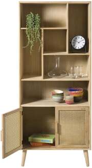 Vakkenkast Java met deuren - bruin - 170x70x33.5 cm