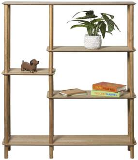 Vakkenkast Scandi hoog - naturel - 140x120x30 cm