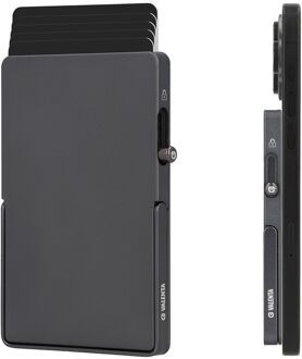 Valenta Card Wallet Aluminium MagSafe Stand graphite grey pasjeshouder Grijs