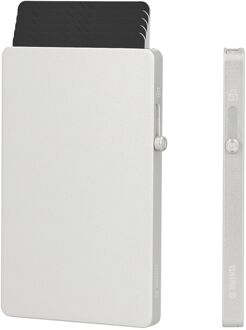Valenta Card Wallet Aluminium MagSafe Thin silver pasjeshouder Zilver - H 10 x B 6.6 x D 0,7 cm