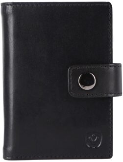 Valenta Card Wallet Leather MagSafe Luxe black Dames portemonnee Zwart - H 9 x B 6.2 x D 0.8