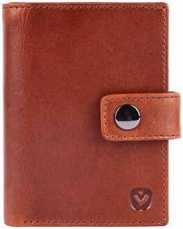 Valenta Card Wallet Leather MagSafe Luxe cognac Dames portemonnee - H 9 x B 6.2 x D 0.8