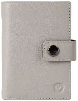 Valenta Card Wallet Leather MagSafe Luxe off white pasjeshouder Wit - H 9 x B 6.2 x D 0.8 cm