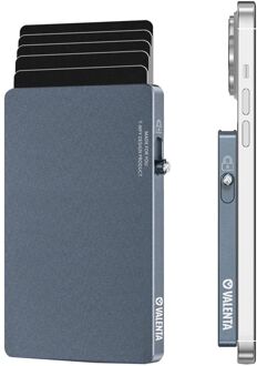 Valenta Cardprotector Aluminium Magsafe grey pasjeshouder Grijs - H 10 x B 6.2 x D 1 cm