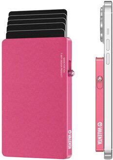 Valenta Cardprotector Aluminium Magsafe pink Roze - H 10 x B 6.2 x D 1