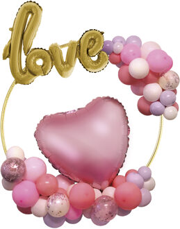 Valentijn Ballonnenring Goud (60cm) Multikleur - Print