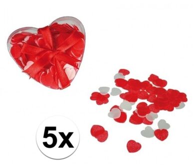 Valentijnsdag bad decoratie hartjes 100 gram - Confetti Rood