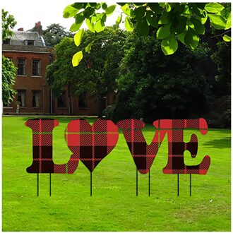 Valentijnsdag Decoratie Kaart Met Stakes, Outdoor Tuin, Tuin, Tuin Huishouden