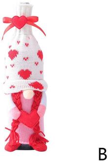 Valentijnsdag Decoratie Rode Wijn Set Faceless Pop Liefde Wijn Fles Set Huishoudelijke Artikelen dames