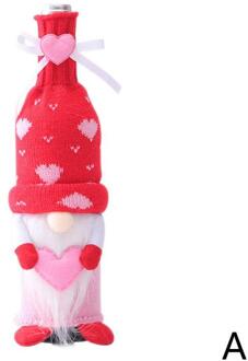 Valentijnsdag Decoratie Rode Wijn Set Faceless Pop Liefde Wijn Fles Set Huishoudelijke Artikelen heren