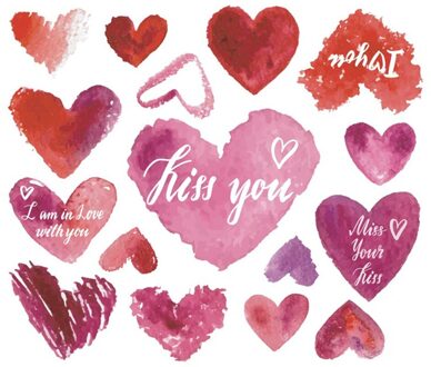 Valentijnsdag Muursticker Mooie Liefdevolle Hart Romantische Verwijderbare Sticker Venster Paster Voor Slaapkamer Woonkamer Decor