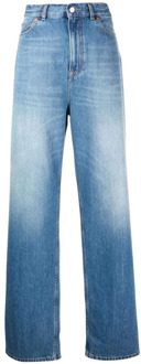 Valentino Blauwe Archive Patch Jeans voor Vrouwen Valentino , Blue , Dames - W27,W26