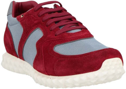 Valentino Burgundy Red Sneakers - maat EU 42 / UK 8 Donkerrood