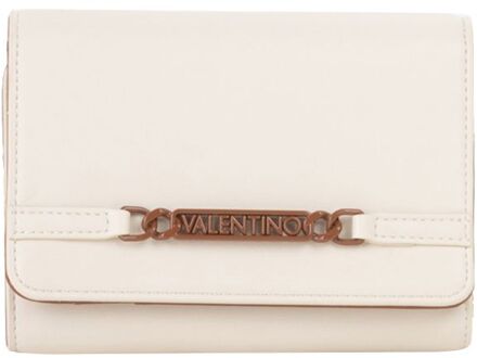 Valentino Ebe Wallet ecru/cuoio dames portemonnee Beige - H 11 x B 14,5 x D 3 cm