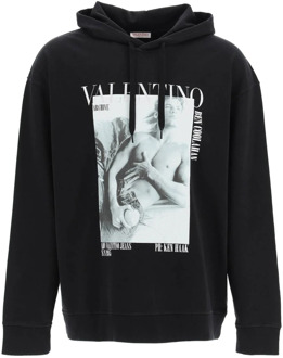 Valentino Grafisch Bedrukte Sweatshirt Valentino , Black , Heren - M,S