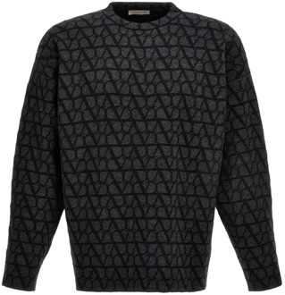 Valentino Iconographe Sweater Valentino , Gray , Heren - L,M