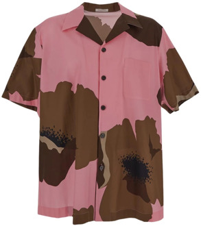 Valentino Katoenen shirt in Valentino-stijl Valentino , Pink , Heren - L,M,S