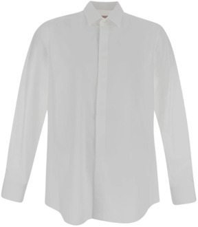 Valentino Katoenen shirt in Valentino-stijl Valentino , White , Heren - L,M