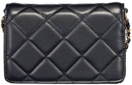 Valentino Ocarina Quilt Schoudertas met Klep Zwart - One Size