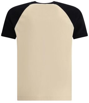 Valentino Raglan Baseball T-shirt Chez Valentino Huidkleurig