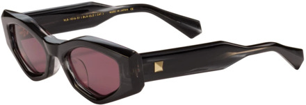 Valentino Translucent Black Swirl Sunglasses Valentino , Black , Unisex - 51 MM