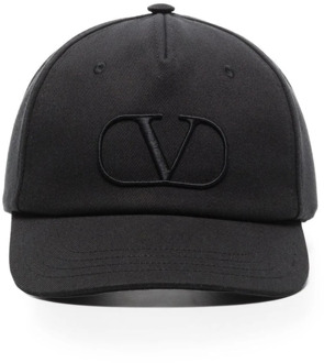 Valentino Vlogo Signature CAP Maat: 59, kleur: Zwart Valentino Garavani , Black , Unisex - 59 Cm,58 CM