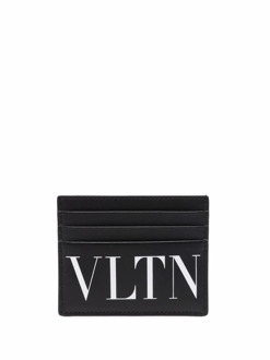 Valentino VLTN pasjeshouder van kalfsleer met logo Zwart - 1 maat