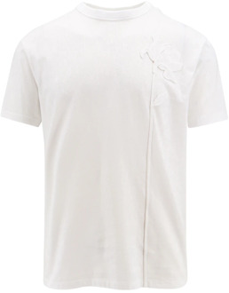 Valentino Witte Crew-neck T-shirt Valentino , White , Heren - XL