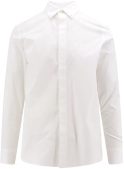 Valentino Witte Slim Fit Overhemd met Knopen Valentino , White , Heren - Xl,L,M