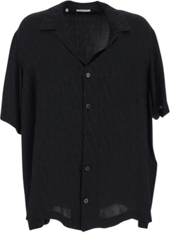 Valentino Zijden Overhemd Valentino , Black , Heren - L,M,S