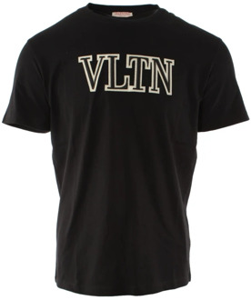 Valentino Zwarte Vltn T-shirt voor heren Valentino , Black , Heren - XS