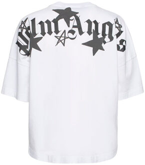 vallende sterren overlogo oversized wit T-shirt - maat S