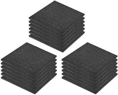 Valtegels 18 st 50x50x3 cm rubber zwart