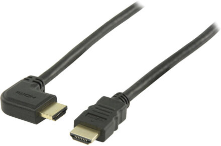 Valueline, High Speed HDMI Kabel met Ethernet HDMI connector - HDMI connector rechts gehoekt 1,5m (Zwart)