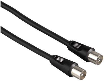 Valueline IEC (m) - IEC (v) coaxkabel / recht - zwart - 2,5 meter